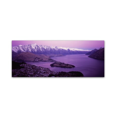 Trademark Fine Art David Evans 'Queenstown and The Remarkables-NZ' Canvas Art, 6x19 DE0073-C619GG
